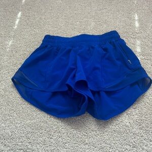Lululemon blue hotty hot shorts size 2